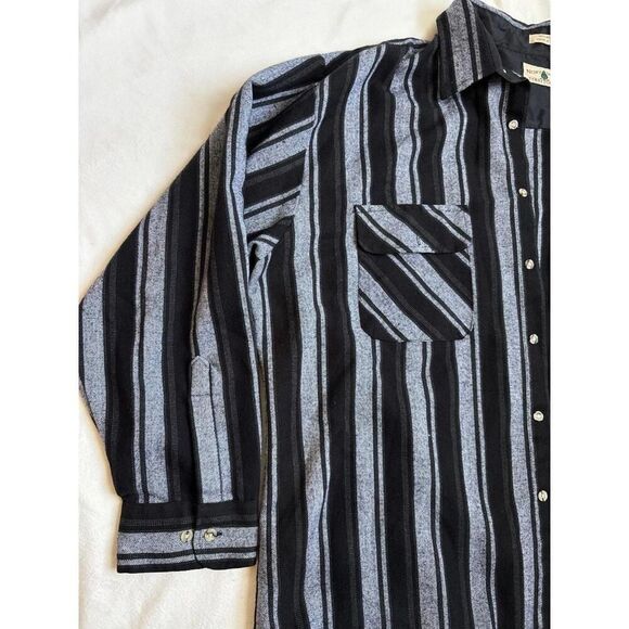 Vintage Northwest Territory Button Down 2XL men’s woven grey black - Picture 2 of 6